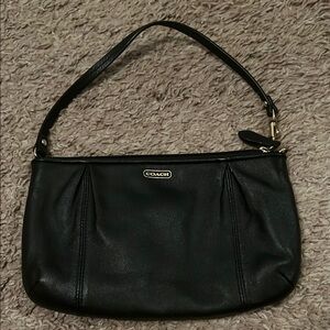 Coach Black Leather shoulder/clutch